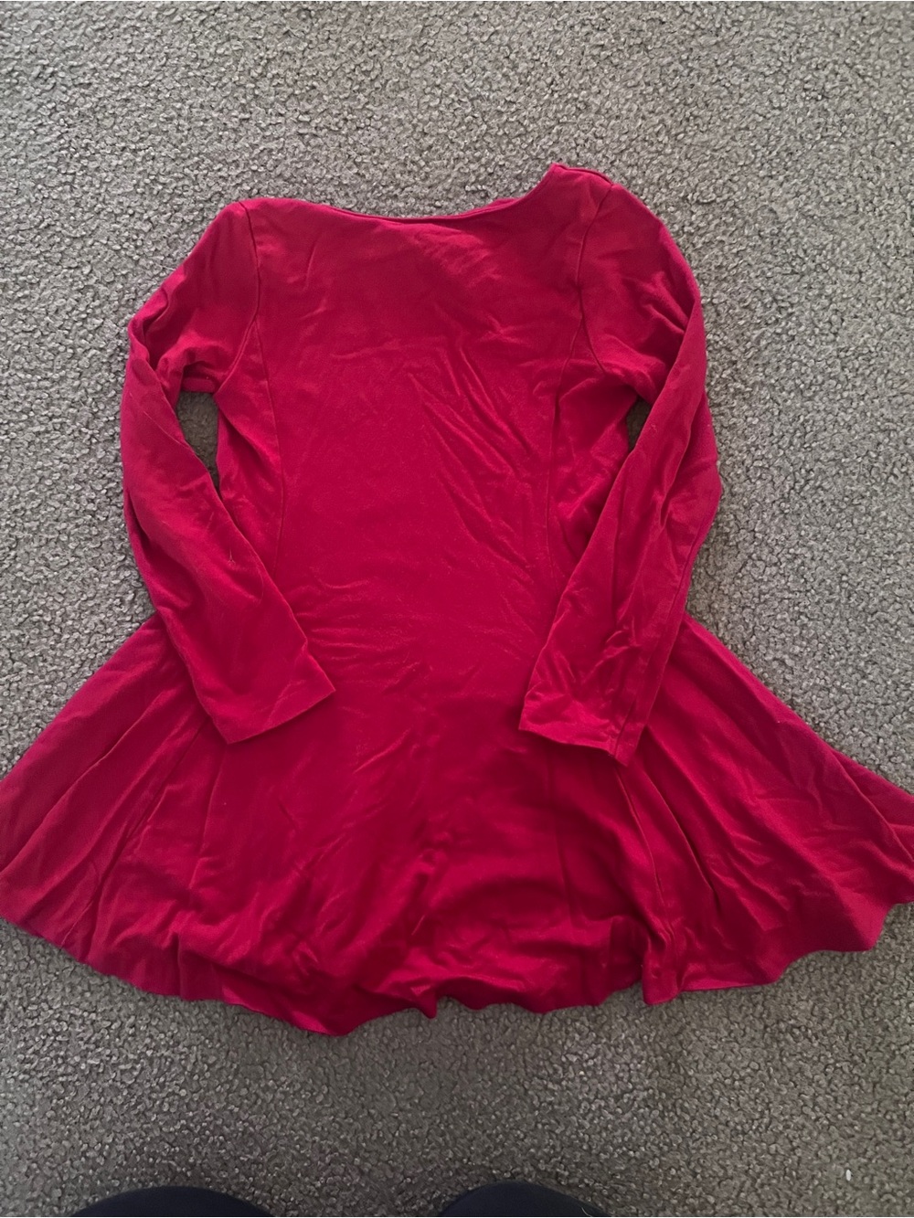Polo by Ralph Lauren Girls Red Long-Sleeve Twirl Dress
